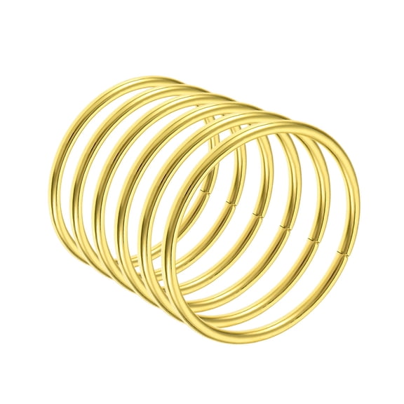 50mm(2") OD Metal Craft Hoops Rings Iron Gold Tone 6 Pack