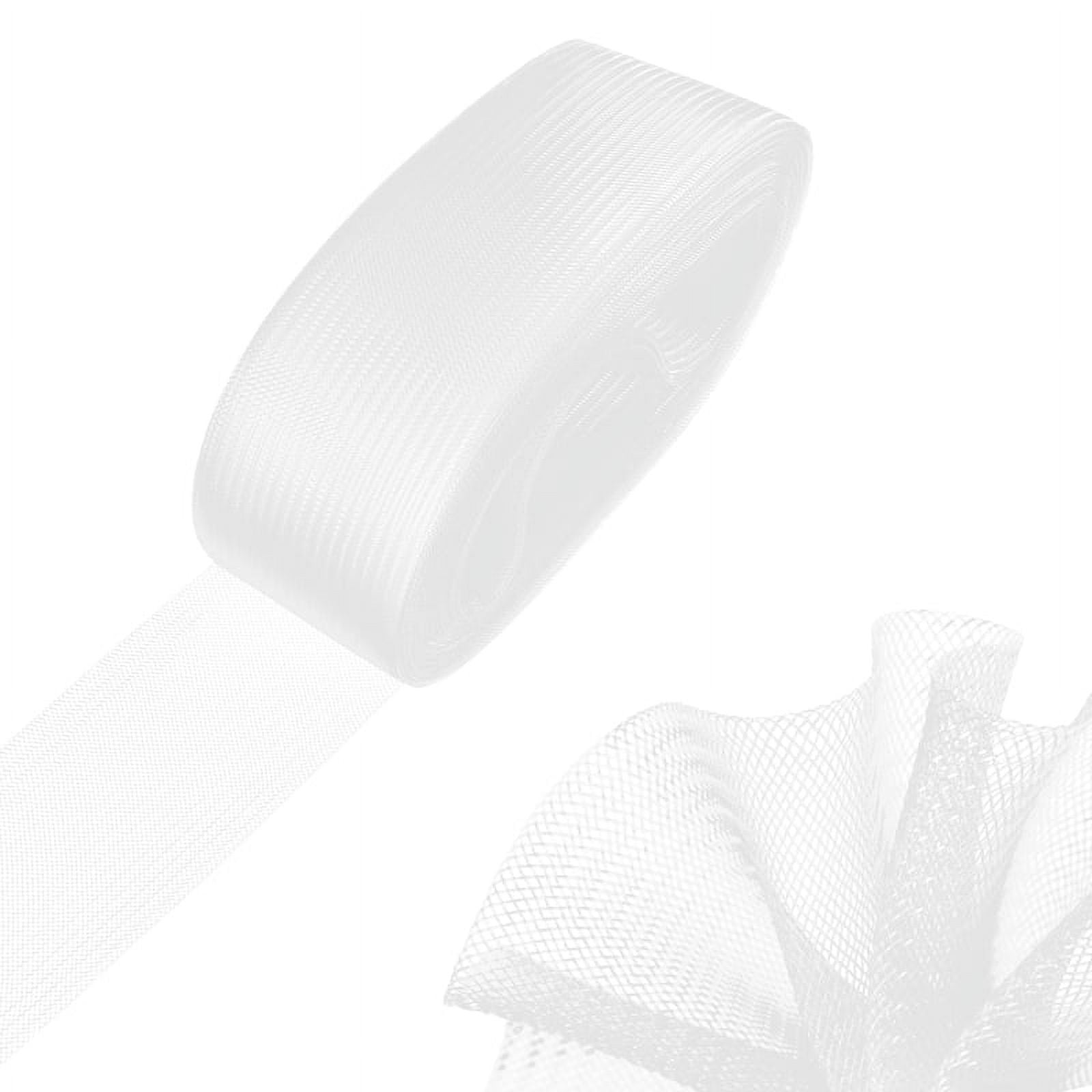 50mm 50Yards Flat Stiff Plain Hard Crinoline Horsehair Mesh Braid For