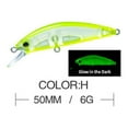 thumbnail image 1 of 50mm 6g Tackle Useful Crankbaits Fish Hooks Long Casting Lure Minnow Lures SinKing Minnow Baits COLOR H, 1 of 8