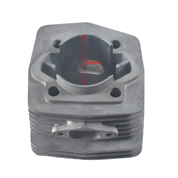 50mm Cylinder Set with Giston and Gasket, Compatible for 100cc 2-Stroke Engine, Fits Motorized Bicycle, Bike, Moped.