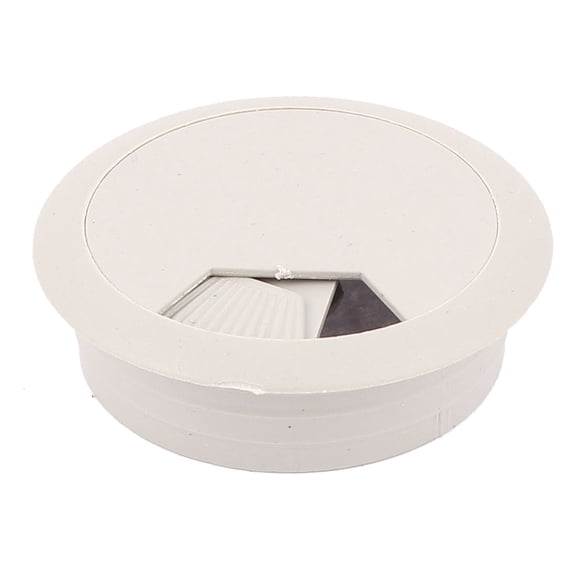 50mm Desktop Computer Gray Rotation Openning Grommet Cable Hole Covers