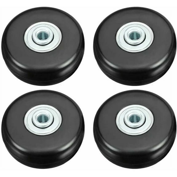 50mm Heavy-Duty Swivel Caster Wheels - Mute Rubber Suitcase Repair Set (4PCS) for Luggage, Backpack, and Travel Gear Replacement