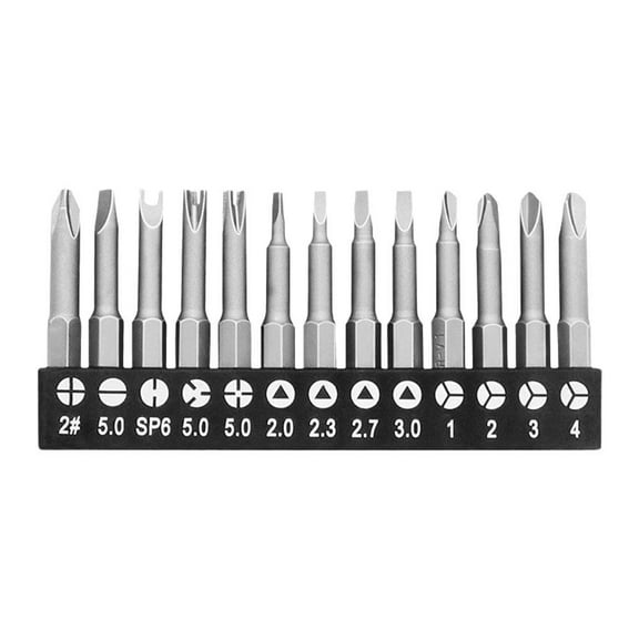 50mm Magnetic Special-Shaped Screwdriver Bit Set, Chromium Vanadium Steel, 6.35mm Connector for Home Repair & Electronics Maintenance