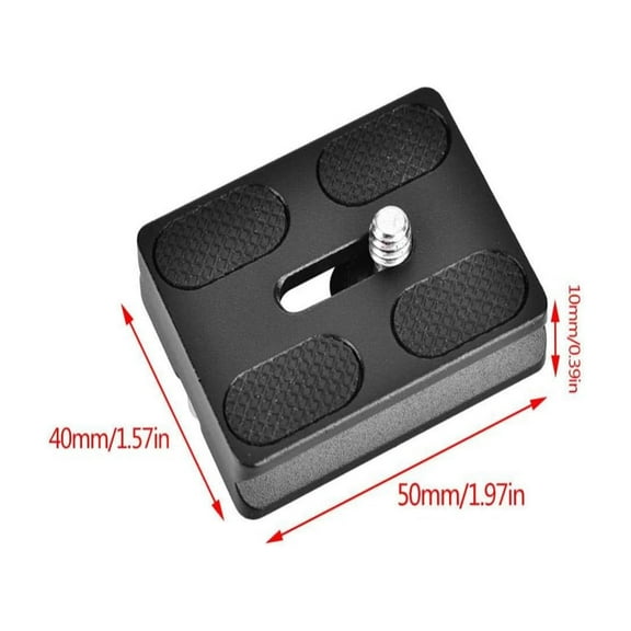 50mm Metal Quick Release Plate with 1/4''-20 Camera Screw Tripod Mount Plate Fits Standard for DSLR Camera Tripod Ball Head
