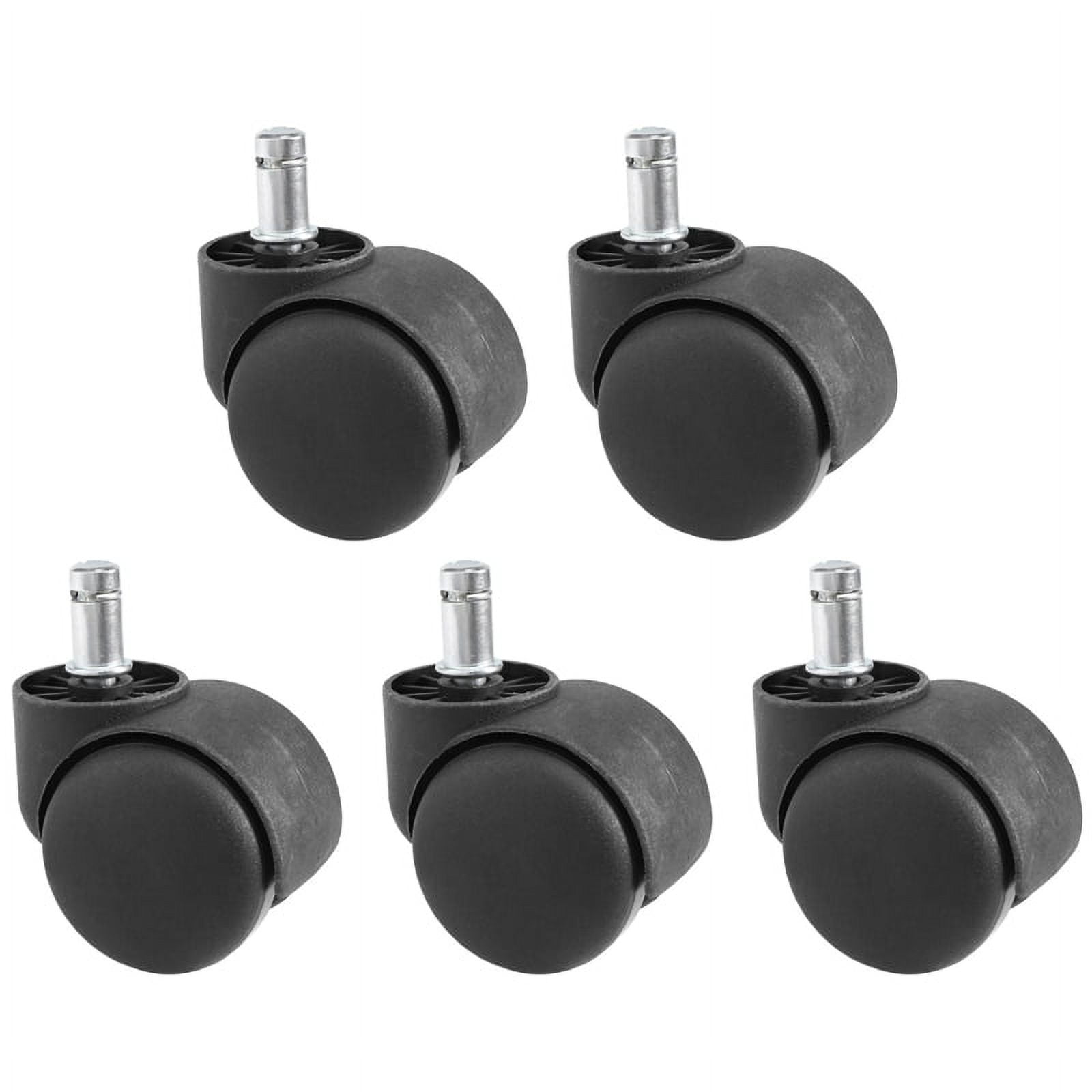 50mm Office Chair Roller Wheels - Set of 5 - Black - Walmart.com