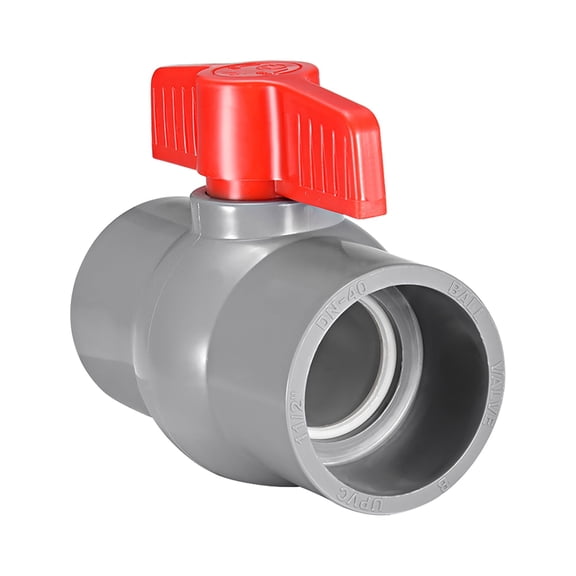 50mm Ball Valve for Water Supply Pipe Slip Connection Grey