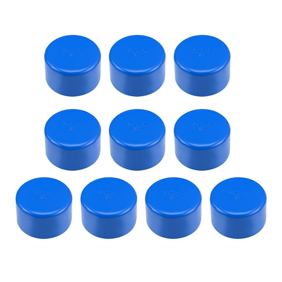 50mm Pipe Cap Fitting, Slip End Caps DWV(Drain Waste Vent) Blue 10Pcs