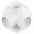 50mm PVC Pipe Fittings 6 Way Elbow Water Joint Connectors Adapters