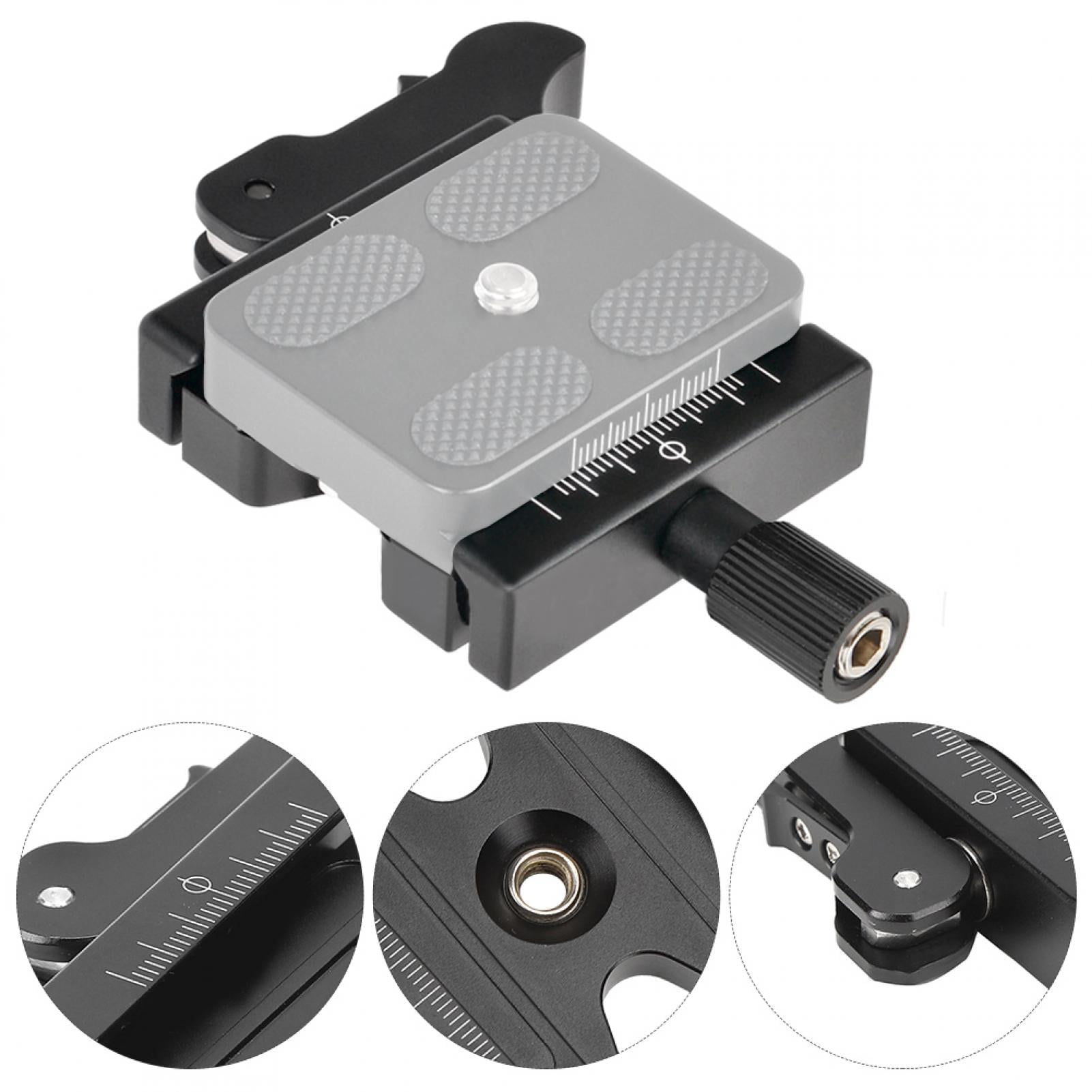 50mm Quick Release Plate Clamp Aluminium Alloy Quick Release Plate Clamp Ballhead Dual Lock Clip