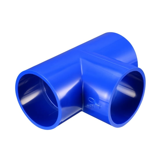 50mm Slip Tee Pipe Fitting T-Shaped Coupling Connectors Blue
