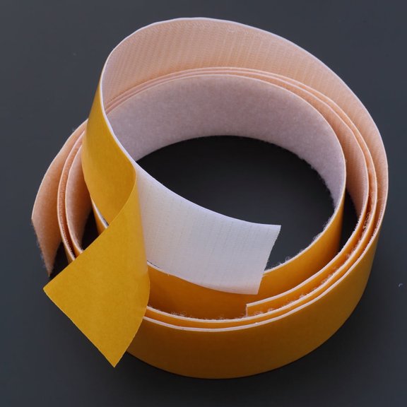 50mm Wide White Adhesive Hook & Loop Tape - Removable Strong Grip for Clothing, Crafts & Car Interior Decor