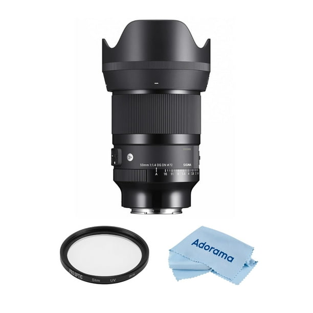 Sigma 50mm DG DN Art Lens for Sony E Bundle with 72mm Multi