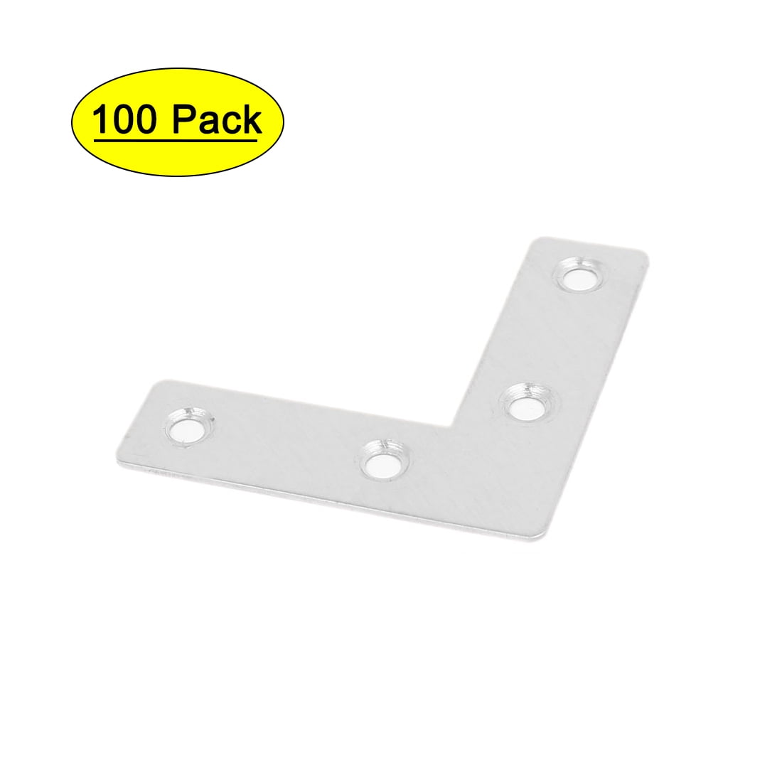 50mm x 50mm x 1mm Stainless Steel L Shape Corner Brace Flat Mending ...