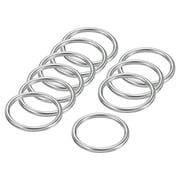 50mmx61mm Dia 304 Stainless Steel O Ring Seamless Welded O-Ring for DIY 10 Pack