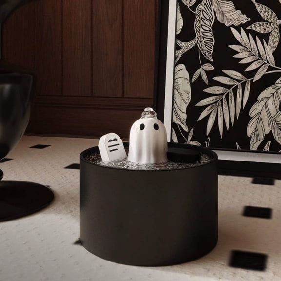 50oz/1.5L Ghost Cat Drinking Fountain-Elevate Your Cat's Hydration