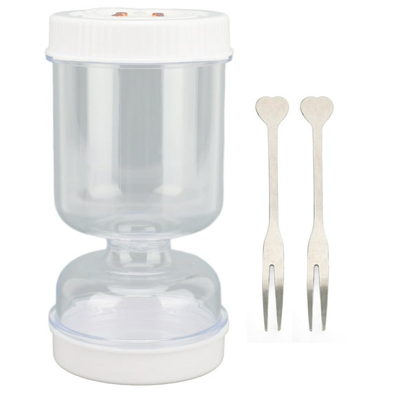 25oz Flip Jar For Pickles & Olives Leakproof Dry Wet Separation Container With Fork