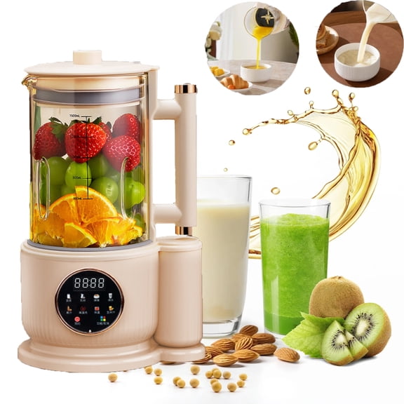 50oz Nut Milk Maker Machine with 12 Blades, Soy Milk Maker Homemade Almond, Oat, Juice, Coconut, Plant-Based and Non-Dairy Beverages, LED Display