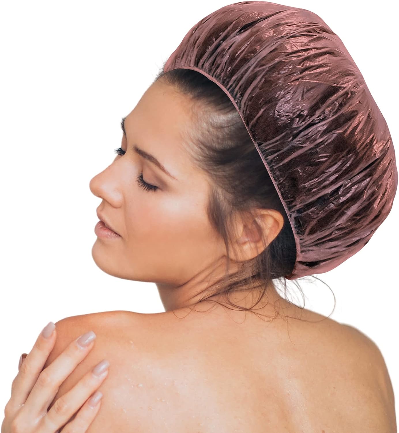 50pack Disposable Shower Caps, Plastic Elastic Bath Cap, Multipurpose