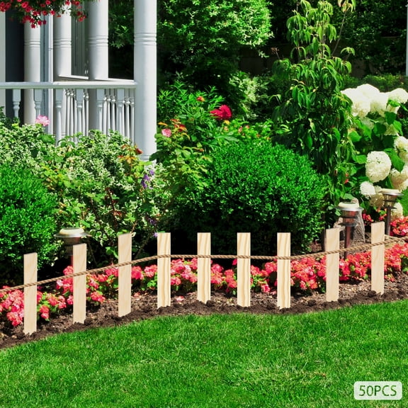 50pc 35*3.5cm Wooden Garden Stakes Fencing Installation Garden And Sign Post
