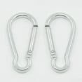 thumbnail image 1 of 50pc Aluminum Rock Climbing Carabiners Key Clasps Quick Links Silver 50x24x4mm, 1 of 1