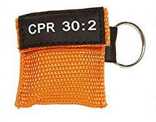 Yzpacc Set of 50 CPR Mask Disposable CPR Shield Mask Emergency Mask Key  Chain Ring with One-Way Valve Breathing Barrier for First Aid or AED  Training (Colorful-50PCS)