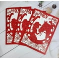 thumbnail image 1 of 50pc Glitter Red Paper Quinceanera Invitation Sweet Sixteen Party Invitation Glitter Horse DIY Laser Cut Western Wedding Cards, 1 of 5