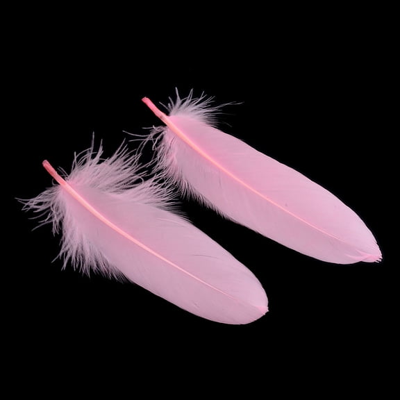 50pc Goose Feather Costume Accessories Dyed Pink 160~215x36~47mm