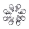 thumbnail image 1 of 50pc Gunmetal Tone Zinc Alloy Lobster Claw Clasps Parrot Trigger Clasps Cadmium Free & Nickel Free & Lead Free 14x8mm Hole: 1.8mm, 1 of 6