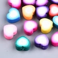 thumbnail image 1 of 50pc Handmade Polymer Clay Beads Heart Mixed Color 9.5x10x5mm Hole: 2mm, 1 of 4