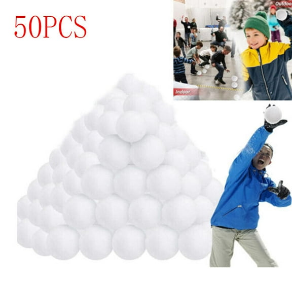50pc Indoor Fake Snowballs Throwing Dodge Game Christmas Tree Xmas Winter Decor