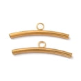 thumbnail image 1 of 50pc Ion Plating(IP) 304 Stainless Steel Tube Bails Curved Tube Real 18K Gold Plated 8x30x2.5mm Hole: 3mm Inner Diameter: 2mm, 1 of 2