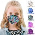50pc Kids Face Masks Tiedye Gradient Printed Outdoor Prevention Fish
