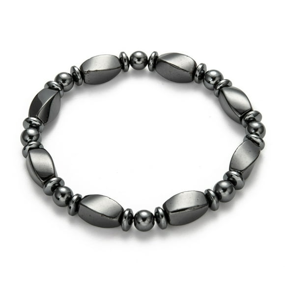 50pc Non-Magnetic Synthetic Hematite Bracelets 51mm Black