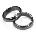 thumbnail image 1 of 50pc Non-Magnetic Synthetic Hematite Finger Rings Black 20mm, 1 of 5