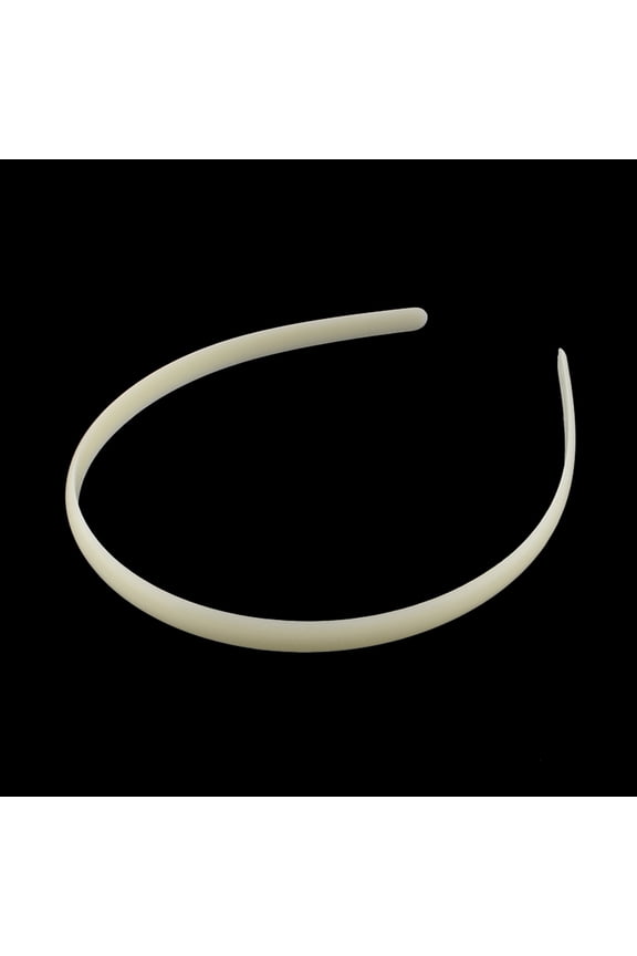 50pc Plain Headwear Hair Accessories Plastic Hair Band Findings No Teeth Creamy White 110~114x9~9.5mm