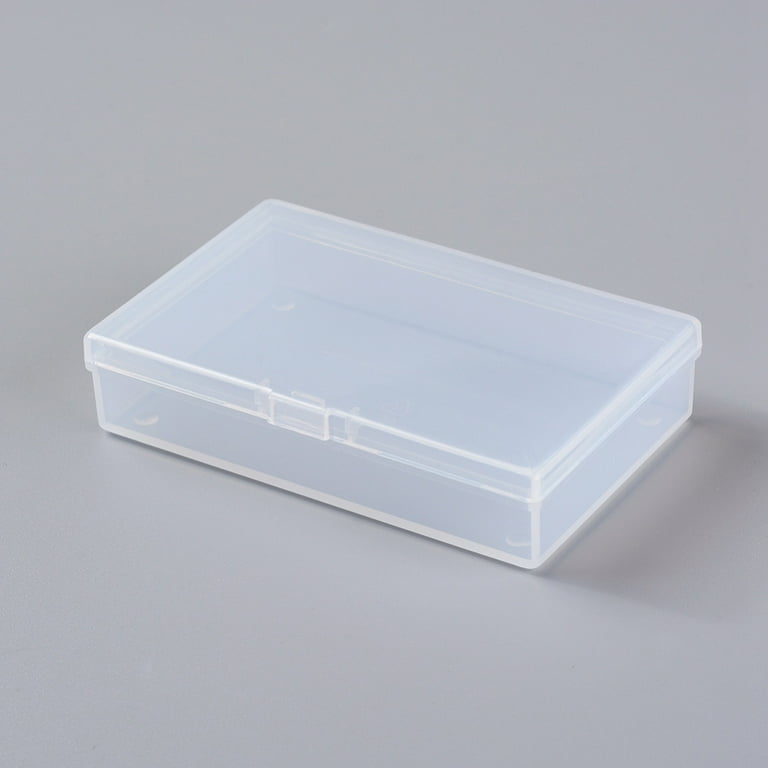 50pc Plastic Boxes Bead Storage Containers Rectangle Clear 10x6.5x2.2cm  Inner Diameter: 9.5x5.8cm 