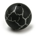 thumbnail image 1 of 50pc Silicone Beads Round Black 15mm Hole: 2mm, 1 of 3