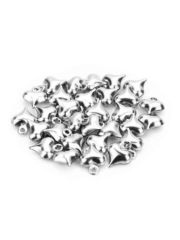50pc Smooth Heart Charms Pendants For Jewelry Findings DIY Necklace Earring