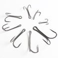 thumbnail image 1 of 50pc Stainless Steel Double Strong Fishing Hook Saltwater Frog Toad Hooks 8#-4/0, 1 of 10