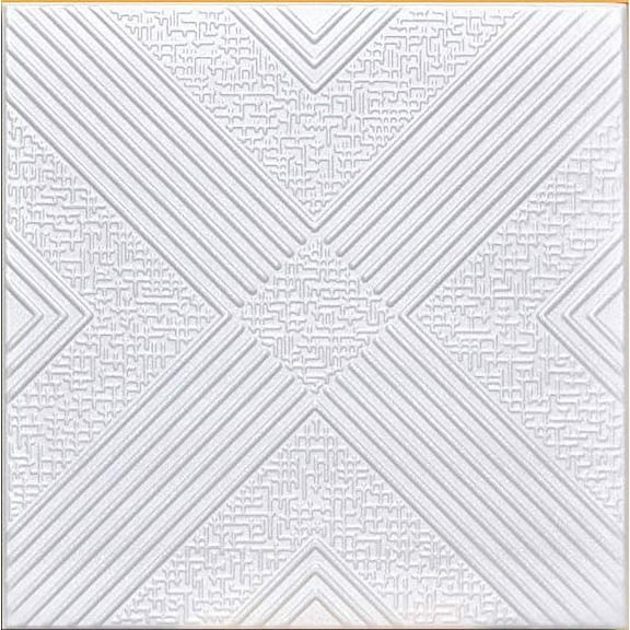 50pc of Malta White (20"x20" Foam) Ceiling Tiles - Covers About 135sqft