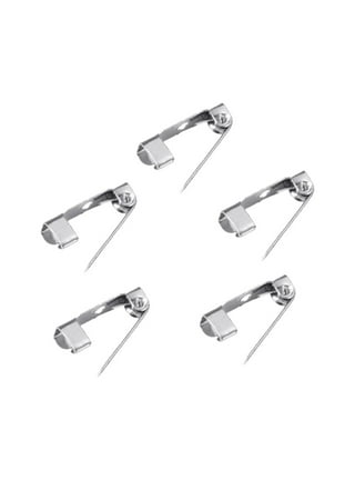 50 Pcs Bar Pins, 4 Sizes Silver Tone Pin Back Clasp Brooch Bar Pins Brooch  Lock Back Safety Catch Rolling for Jewelry Making DIY Crafts