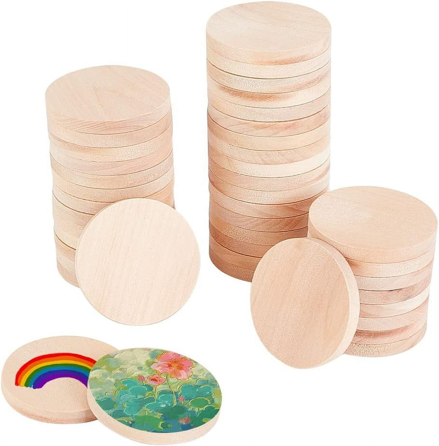 TOYANDONA 42pcs Painting Graffiti Wood Chips Toy Uncolored Painting...