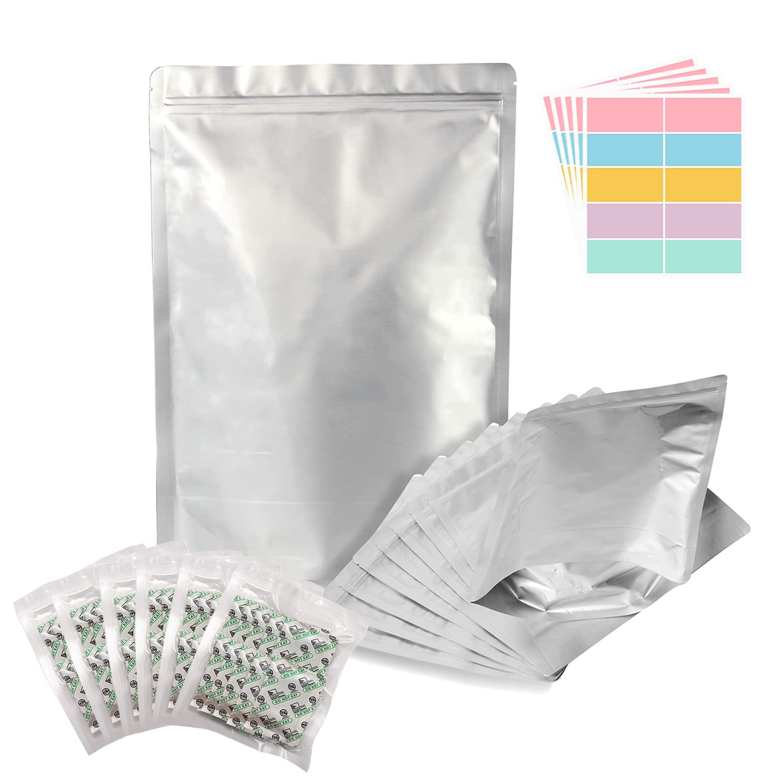 12 PCS 5 Gallon Mylar Bags For Food Storage With 12 Single Sealed 3000CC Oxygen - View #3