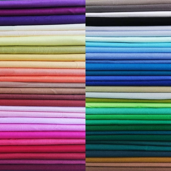 50pcs 10 x 10 inches Multicolor Cotton Fabric Bundle Squares for Quilting Sewing, Precut Fabric Squares for Craft Patchwork