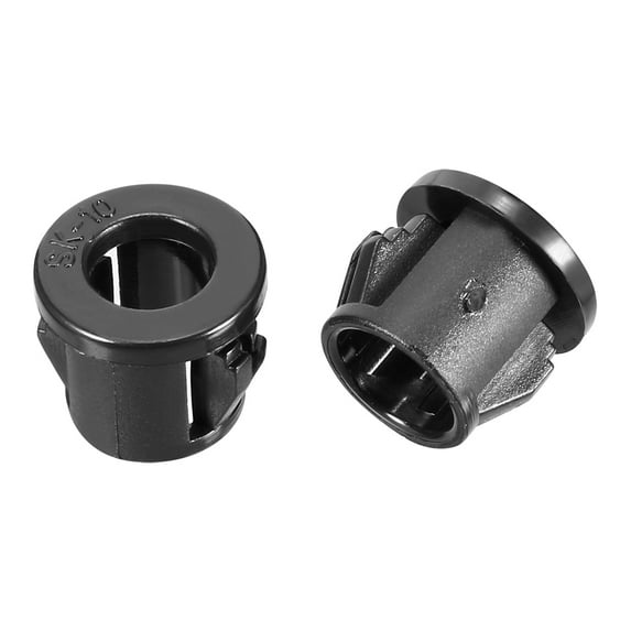 50pcs 10mm Mounted Dia Snap in Cable Hose Bushing Grommet Protector Black