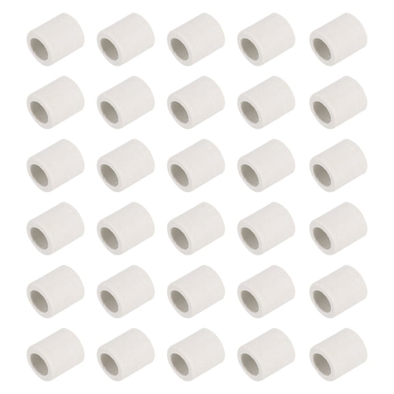 50pcs 12mm Dia Ceramic Tube Insulated Single Bore,20mm x 18mm