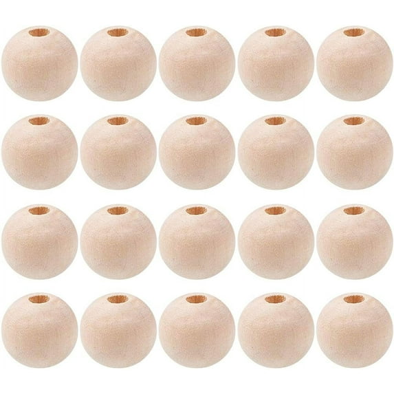 50pcs 12mm Natural Wood Unfinished Beads Wooden Beads for Jewelry Making DIY Crafts Decoration