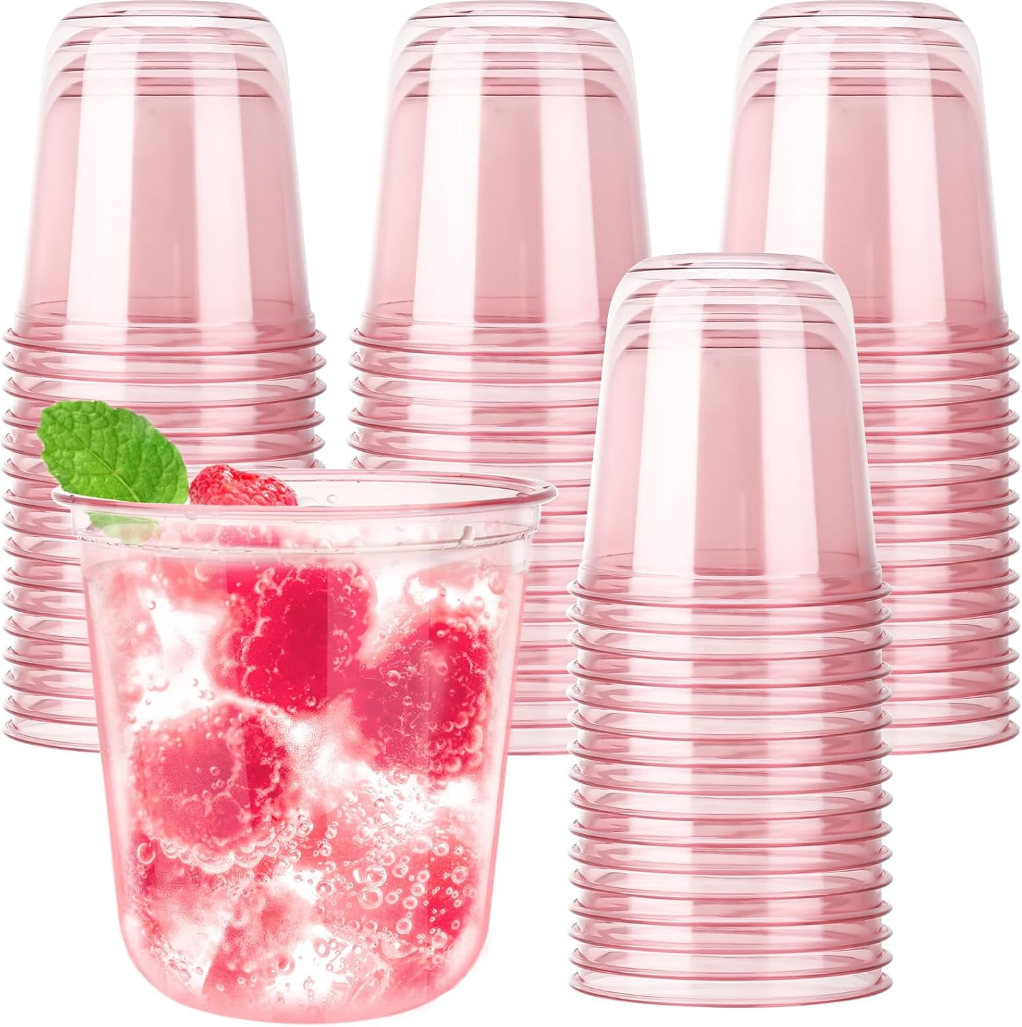 Clear Plastic Glasses For Weddings 100 Pcs Clear Plastic Stemless Wine  Glasses - 12oz Disposable Cups For Parties, Weddings, Birthdays & Cocktails Plastic  Wine Glasses Disposable