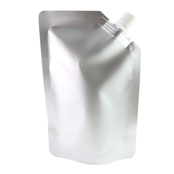 50pcs 16.9oz Clear Screw Cap Corner Spout Liquid Drinking Stand-Up Flask Pouch with Funnel