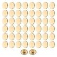 thumbnail image 1 of 50pcs 20L Metal Round Flat Sewing Buttons 12mm Alloy Shank Craft Replacement Button for Men Women Suit Woolen Coat Shirt Trousers Sewing Crafts, Rose Gold, 1 of 7